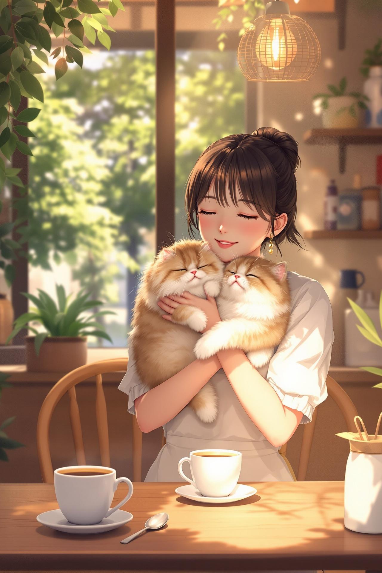 猫与咖啡的温柔时光 - 动漫封面